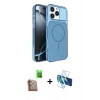 MARSİLYAN™- iPhone 16 Pro Max Kılıf Kutup Doku Serisi - Siyah 3D Antistatik Seramik Nano Ekran Koruyucu + Raze Metal Kamera Lens - CLTM