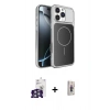 MARSİLYAN™- iPhone 16 Pro Max Kılıf Kutup Doku Serisi - Siyah Bilvis 3D Cam Ekran Koruyucu + Bilvis Titan Kamera Lens - GS