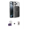 MARSİLYAN™- iPhone 16 Pro Max Kılıf Kutup Doku Serisi - Siyah Bilvis 3D Cam Ekran Koruyucu + Bilvis Titan Kamera Lens - SH