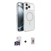 MARSİLYAN™- iPhone 16 Pro Max Kılıf Kutup Doku Serisi - Siyah Bilvis 3D Cam Ekran Koruyucu + Bilvis Titan Kamera Lens - GS