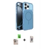 MARSİLYAN™- iPhone 16 Pro Max Kılıf Kutup Doku Serisi - Siyah Bilvis 3D Cam Ekran Koruyucu + Raze Metal Kamera Lens - NLGY