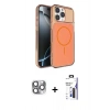 MARSİLYAN™- iPhone 16 Pro Max Kılıf Kutup Doku Serisi - Siyah Bilvis 3X AR Hayalet Cam Ekran Koruyucu + Pers Alüminyum Kamera Lens - GI