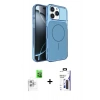 MARSİLYAN™- iPhone 16 Pro Max Kılıf Kutup Doku Serisi - Siyah Bilvis 3X AR Hayalet Cam Ekran Koruyucu + Raze Metal Kamera Lens - BZ