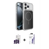 MARSİLYAN™- iPhone 16 Pro Max Kılıf Kutup Doku Serisi - Siyah Bilvis 3X AR HD Cam Ekran Koruyucu + Bilvis Titan Kamera Lens - GS