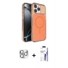 MARSİLYAN™- iPhone 16 Pro Max Kılıf Kutup Doku Serisi - Siyah Bilvis 3X AR HD Cam Ekran Koruyucu + Pers Alüminyum Kamera Lens - GS