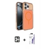 MARSİLYAN™- iPhone 16 Pro Max Kılıf Kutup Doku Serisi - Siyah Bilvis 3X AR HD Cam Ekran Koruyucu + PVD Metal Kamera Lens - GS