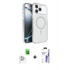 MARSİLYAN™- iPhone 16 Pro Max Kılıf Kutup Doku Serisi - Siyah Bilvis 3X AR HD Cam Ekran Koruyucu + Raze Metal Kamera Lens - BZ
