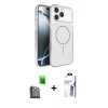 MARSİLYAN™- iPhone 16 Pro Max Kılıf Kutup Doku Serisi - Siyah Bilvis 3X AR HD Cam Ekran Koruyucu + Raze Metal Kamera Lens - SH