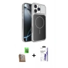 MARSİLYAN™- iPhone 16 Pro Max Kılıf Kutup Doku Serisi - Siyah Bilvis 3X AR HD Cam Ekran Koruyucu + Raze Metal Kamera Lens - CLTM