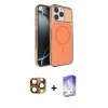 MARSİLYAN™- iPhone 16 Pro Max Kılıf Kutup Doku Serisi - Siyah Bilvis 5in1 3D Magic Cam Ekran Koruyucu + Pers Alüminyum Kamera Lens - CLTM