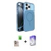MARSİLYAN™- iPhone 16 Pro Max Kılıf Kutup Doku Serisi - Siyah Bilvis 5in1 3D Magic Cam Ekran Koruyucu + Raze Metal Kamera Lens - NLGY