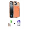 MARSİLYAN™- iPhone 16 Pro Max Kılıf Kutup Doku Serisi - Siyah Bilvis 5in1 3D Magic Cam Ekran Koruyucu + Raze Metal Kamera Lens - NLGY