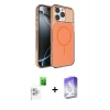 MARSİLYAN™- iPhone 16 Pro Max Kılıf Kutup Doku Serisi - Siyah Bilvis 5in1 3D Magic Cam Ekran Koruyucu + Raze Metal Kamera Lens - BZ