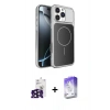 MARSİLYAN™- iPhone 16 Pro Max Kılıf Kutup Doku Serisi - Siyah Bilvis 5in1 3D Magic Cam Ekran Koruyucu + Siyah Bilvis Titan Kamera Lens