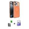MARSİLYAN™- iPhone 16 Pro Max Kılıf Kutup Doku Serisi - Siyah Bilvis 5in1 5D Magic Hayalet Cam Ekran Koruyucu + Raze Metal Kamera Lens - SH