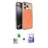 MARSİLYAN™- iPhone 16 Pro Max Kılıf Kutup Doku Serisi - Siyah Bilvis 5in1 5D Magic Hayalet Cam Ekran Koruyucu + Raze Metal Kamera Lens - NLGY
