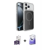 MARSİLYAN™- iPhone 16 Pro Max Kılıf Kutup Doku Serisi - Siyah Bilvis 5in1 5D Magic Hayalet Cam Ekran Koruyucu + Bilvis Titan Kamera Lens - GS