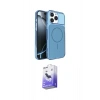 MARSİLYAN™- iPhone 16 Pro Max Kılıf Kutup Doku Serisi - Siyah Bilvis 5in1 5D Magic Hayalet Cam Ekran Koruyucu