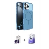 MARSİLYAN™- iPhone 16 Pro Max Kılıf Kutup Doku Serisi - Siyah Bilvis 5in1 5D Magic Hayalet Cam Ekran Koruyucu + Bilvis Titan Kamera Lens - TMGI