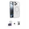 MARSİLYAN™- iPhone 16 Pro Max Kılıf Kutup Doku Serisi - Siyah Bilvis Hayalet Cam Ekran Koruyucu + Bilvis Titan Kamera Lens - SH