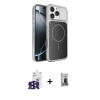 MARSİLYAN™- iPhone 16 Pro Max Kılıf Kutup Doku Serisi - Siyah Bilvis Hayalet Cam Ekran Koruyucu + Bilvis Titan Kamera Lens - SH