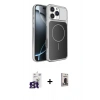 MARSİLYAN™- iPhone 16 Pro Max Kılıf Kutup Doku Serisi - Siyah Bilvis Hayalet Cam Ekran Koruyucu + Bilvis Titan Kamera Lens - TMGI