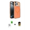 MARSİLYAN™- iPhone 16 Pro Max Kılıf Kutup Doku Serisi - Siyah Buffer Cam Ekran Koruyucu + Raze Metal Kamera Lens - BZ