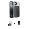 MARSİLYAN™- iPhone 16 Pro Max Kılıf Kutup Doku Serisi - Siyah Buffer Hayalet Cam Ekran Koruyucu + Bilvis Titan Kamera Lens - SH