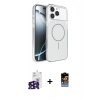 MARSİLYAN™- iPhone 16 Pro Max Kılıf Kutup Doku Serisi - Siyah Buffer Hayalet Cam Ekran Koruyucu + Bilvis Titan Kamera Lens - SH