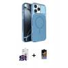 MARSİLYAN™- iPhone 16 Pro Max Kılıf Kutup Doku Serisi - Siyah Buffer Hayalet Cam Ekran Koruyucu + Bilvis Titan Kamera Lens - SH