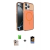 MARSİLYAN™- iPhone 16 Pro Max Kılıf Kutup Doku Serisi - Siyah Buffer Hayalet Cam Ekran Koruyucu + Raze Metal Kamera Lens - NLGY