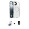 MARSİLYAN™- iPhone 16 Pro Max Kılıf Kutup Doku Serisi - Siyah Buffer Hayalet Cam Ekran Koruyucu + Bilvis Titan Kamera Lens - TMGI