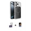 MARSİLYAN™- iPhone 16 Pro Max Kılıf Kutup Doku Serisi - Siyah Buffer Hayalet Cam Ekran Koruyucu + Bilvis Titan Kamera Lens - TMGI