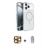 MARSİLYAN™- iPhone 16 Pro Max Kılıf Kutup Doku Serisi - Siyah Joko Magic 5D Cam + Pers Alüminyum Kamera Lens - CLTM