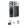 MARSİLYAN™- iPhone 16 Pro Max Kılıf Kutup Doku Serisi - Siyah Joko Magic 5D Cam + Bilvis Titan Kamera Lens - GS