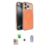 MARSİLYAN™- iPhone 16 Pro Max Kılıf Kutup Doku Serisi - Siyah Joko Magic 5D Cam + Natural Grey Raze Metal Kamera Lens