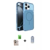 MARSİLYAN™- iPhone 16 Pro Max Kılıf Kutup Doku Serisi - Siyah Joko Magic 5D Cam + Natural Grey Raze Metal Kamera Lens