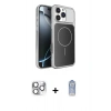 MARSİLYAN™- iPhone 16 Pro Max Kılıf Kutup Doku Serisi - Siyah Joko Magic 5D Cam + Pers Alüminyum Kamera Lens - GS