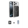 MARSİLYAN™- iPhone 16 Pro Max Kılıf Kutup Doku Serisi - Siyah Joko Magic 5D Cam + PVD Metal Kamera Lens - SH
