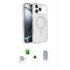 MARSİLYAN™- iPhone 16 Pro Max Kılıf Kutup Doku Serisi - Siyah Joko Magic 5D Cam + Raze Metal Kamera Lens - BZ