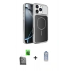 MARSİLYAN™- iPhone 16 Pro Max Kılıf Kutup Doku Serisi - Siyah Joko Magic 5D Cam + Raze Metal Kamera Lens - SH