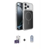 MARSİLYAN™- iPhone 16 Pro Max Kılıf Kutup Doku Serisi - Siyah Joko Magic 5D Cam + Titanyum Gri Bilvis Titan Kamera Lens
