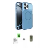 MARSİLYAN™- iPhone 16 Pro Max Kılıf Kutup Doku Serisi - Siyah Joko Magic 5D Hayalet Cam + Raze Metal Kamera Lens - BZ