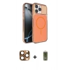 MARSİLYAN™- iPhone 16 Pro Max Kılıf Kutup Doku Serisi - Siyah Joko Magic 5D Hayalet Cam + Pers Alüminyum Kamera Lens - CLTM