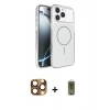 MARSİLYAN™- iPhone 16 Pro Max Kılıf Kutup Doku Serisi - Siyah Joko Magic 5D Hayalet Cam + Pers Alüminyum Kamera Lens - CLTM