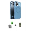 MARSİLYAN™- iPhone 16 Pro Max Kılıf Kutup Doku Serisi - Siyah Joko Magic 5D Hayalet Cam + Raze Metal Kamera Lens - SH