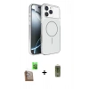 MARSİLYAN™- iPhone 16 Pro Max Kılıf Kutup Doku Serisi - Siyah Joko Magic 5D Hayalet Cam + Raze Metal Kamera Lens - CLTM