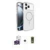 MARSİLYAN™- iPhone 16 Pro Max Kılıf Kutup Doku Serisi - Siyah Joko Magic 5D Hayalet Cam + Bilvis Titan Kamera Lens - SH