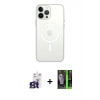 MARSİLYAN™- iPhone 16 Pro Max Kılıf Kutup Klasik Serisi - Şeffaf 360 Full Body Arka Koruyucu + Bilvis Titan Kamera Lens - TMGI