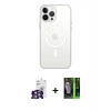 MARSİLYAN™- iPhone 16 Pro Max Kılıf Kutup Klasik Serisi - Şeffaf 360 Full Body Arka Koruyucu + Bilvis Titan Kamera Lens - GS